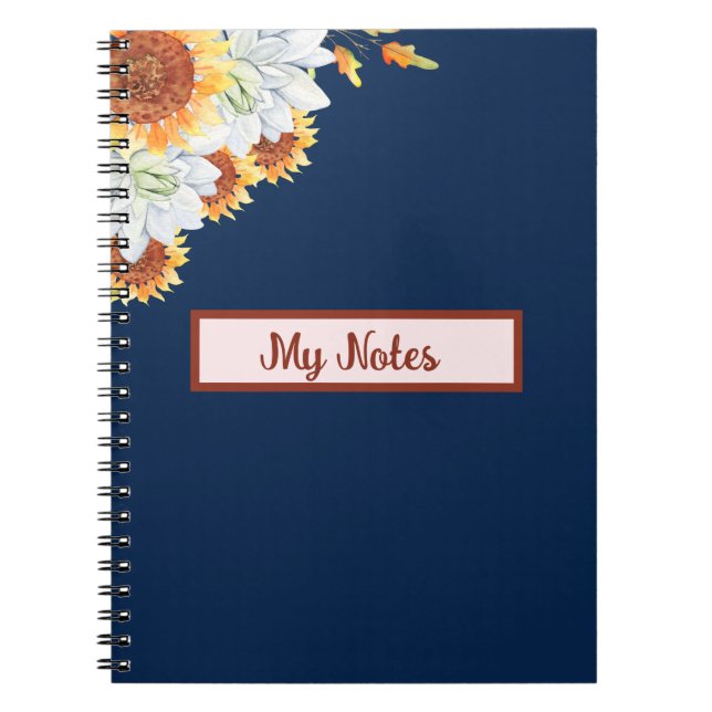 Floral Fall Inspire School  Notebook (Front)