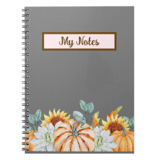 Floral Fall Inspire School Notebook