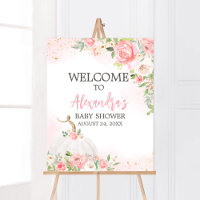 Floral Fall Pumpkin Baby Shower Welcome