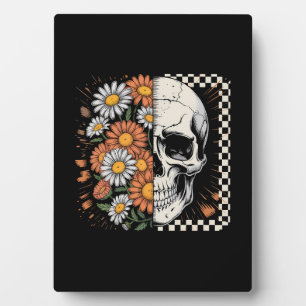 Floral Fall Skeleton Boho Halloween Plaque