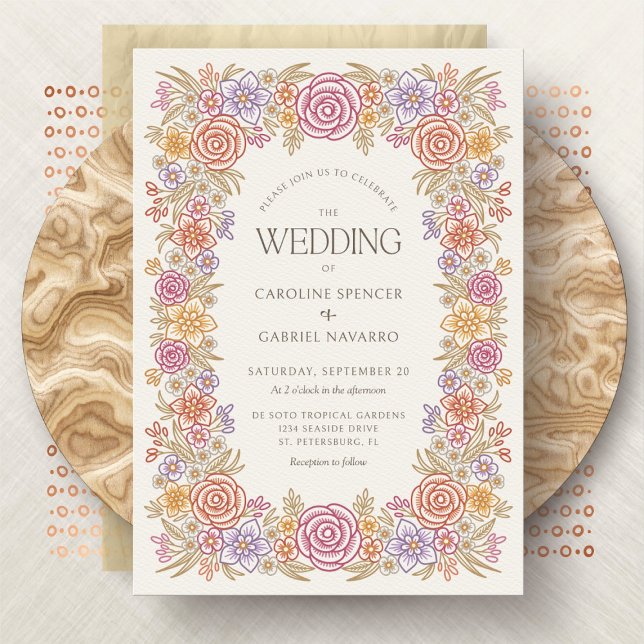 Floral Fall Whimsical Wedding Invitation (Creator Uploaded)