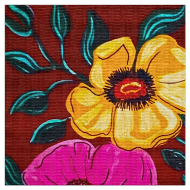 Floral Fall Wonders Fabric (Swatch)