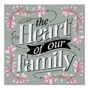Floral Family Pastel Aesthetic Poster
