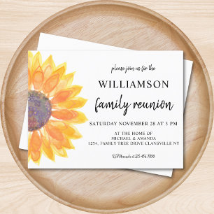 Floral Family Reunion Invitation Postcard