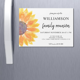 Floral Family Reunion Magnetic Invitation 