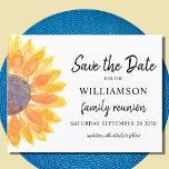 Floral Family Reunion Save The Date  Announcement Postcard<br><div class="desc">Ask your family to save the date for their Family Reunion with this floral save the date card. It features a watercolor sunflower in shades of yellow and orange. Easily customisable with your name and details. Because we create our own artwork you won't find this exact image from other designers....</div>