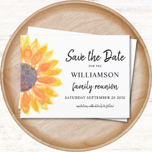 Floral Family Reunion Save The Date Announcement Postcard