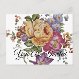 Floral Fancy   Invitation Postcard
