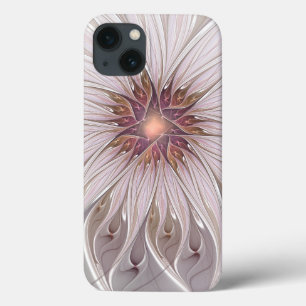Floral Fantasy, Abstract Modern Pastel Flower iPhone 13 Case