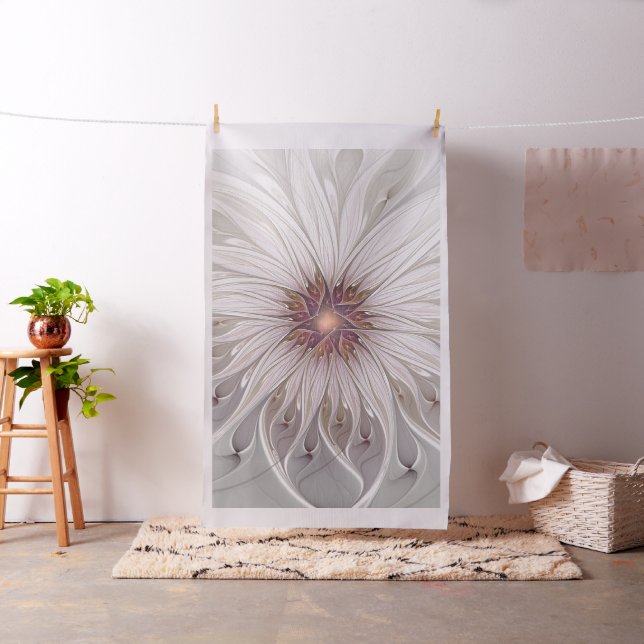 Floral Fantasy, Abstract Modern Pastel Flower Fabric (In Situ)