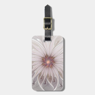 Floral Fantasy, Abstract Modern Pastel Flower Luggage Tag