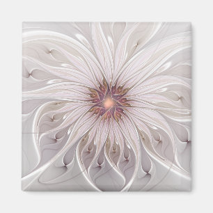Floral Fantasy, Abstract Modern Pastel Flower Magnet