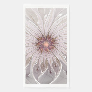 Floral Fantasy, Abstract Modern Pastel Flower Napkin