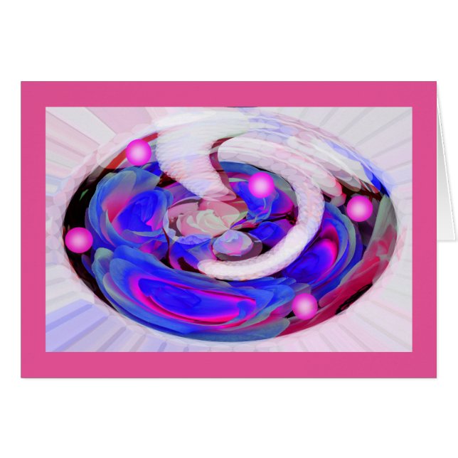 Floral fantasy art card (Front Horizontal)