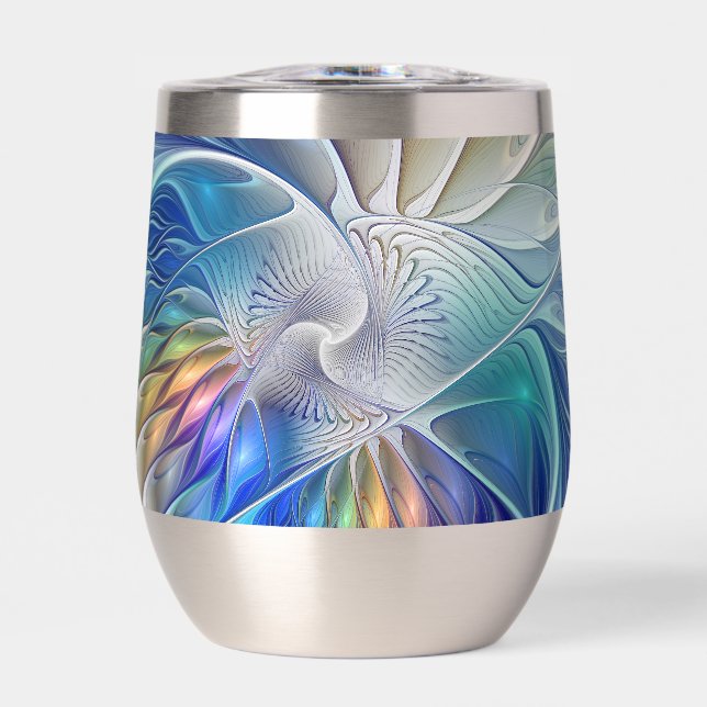 Floral Fantasy, Colorful Abstract Fractal Flower (Front)