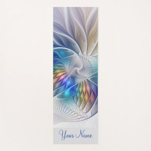 Floral Fantasy, Colourful Abstract Fractal Art Nam Yoga Mat