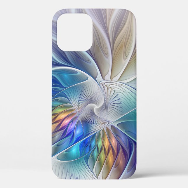 Floral Fantasy, Colourful Abstract Fractal Flower Case-Mate iPhone Case (Back)