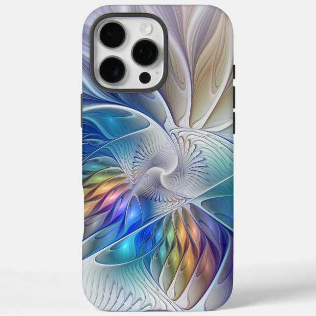 Floral Fantasy, Colourful Abstract Fractal Flower Case-Mate iPhone Case (Back)