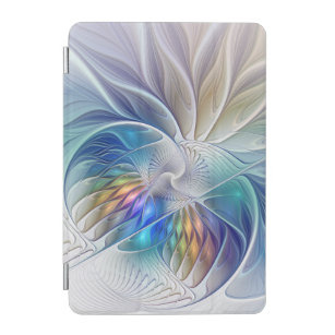 Floral Fantasy, Colourful Abstract Fractal Flower iPad Mini Cover