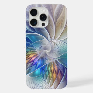 Floral Fantasy, Colourful Abstract Fractal Flower iPhone 15 Pro Max Case