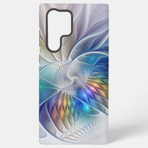 Floral Fantasy, Colourful Abstract Fractal Flower Samsung Galaxy Case