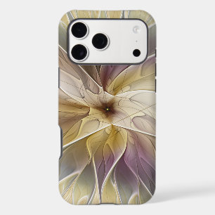 Floral Fantasy Gold Aubergine Abstract Fractal Art