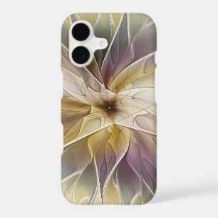 Floral Fantasy Gold Aubergine Abstract Fractal Art