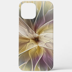 Floral Fantasy Gold Aubergine Abstract Fractal Art iPhone 12 Pro Max Case