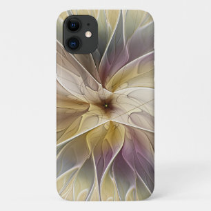 Floral Fantasy Gold Aubergine Abstract Fractal Art Case-Mate iPhone Case
