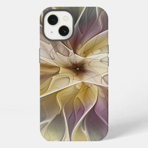 Floral Fantasy Gold Aubergine Abstract Fractal Art iPhone 13 Case