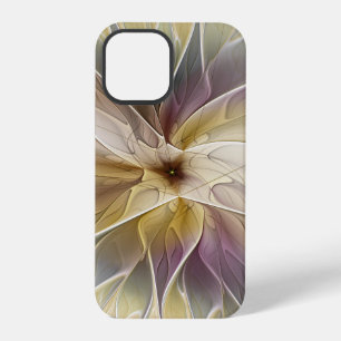Floral Fantasy Gold Aubergine Abstract Fractal Art iPhone 12 Pro Case