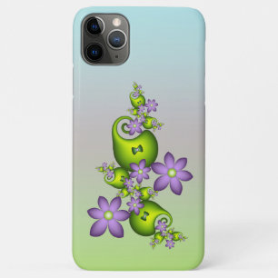 Floral Fantasy Lilac Flowers Green Shapes Fractal Case-Mate iPhone Case