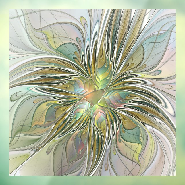 Floral Fantasy Modern Fractal Art Flower With Gold (Sheet 3)
