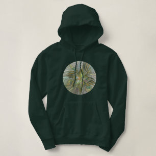 Floral Fantasy Modern Fractal Art Flower With Gold Hoodie