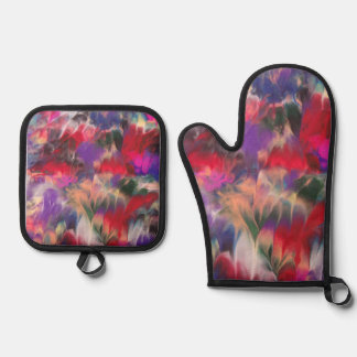 Floral Fantasy Oven Mitt & Pot Holder Set