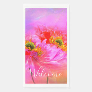 Floral fantasy   paper guest towels napkin