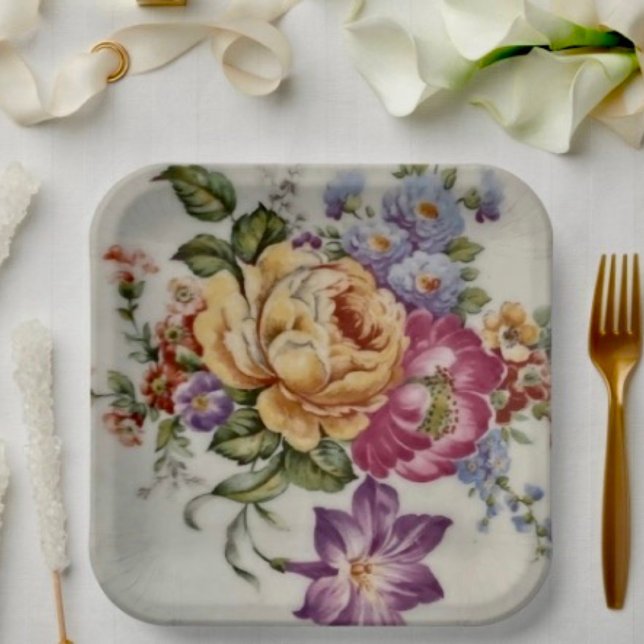 Floral Fantasy  Paper Plate (Creator Uploaded)