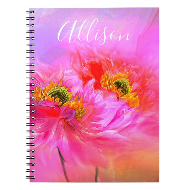 Floral fantasy personalised   notebook (Front)
