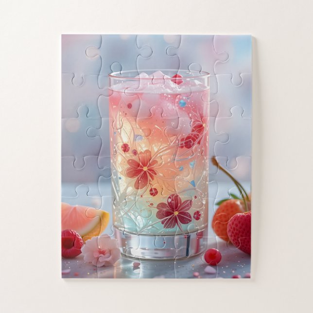 Floral Fantasy Refreshment Jigsaw Puzzle (Vertical)