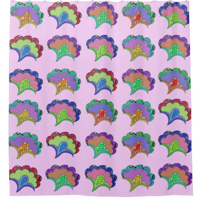 Floral Fantasy Shower Curtain (Front)