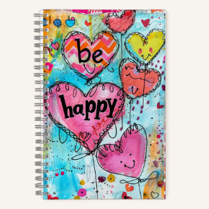 *~* Floral Fantasy  Whimsical Happy AN1 Colourful Notebook