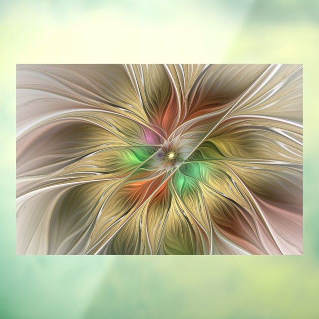 Floral Fantasy With Gold Modern Abstract Fractal (Sheet 3)