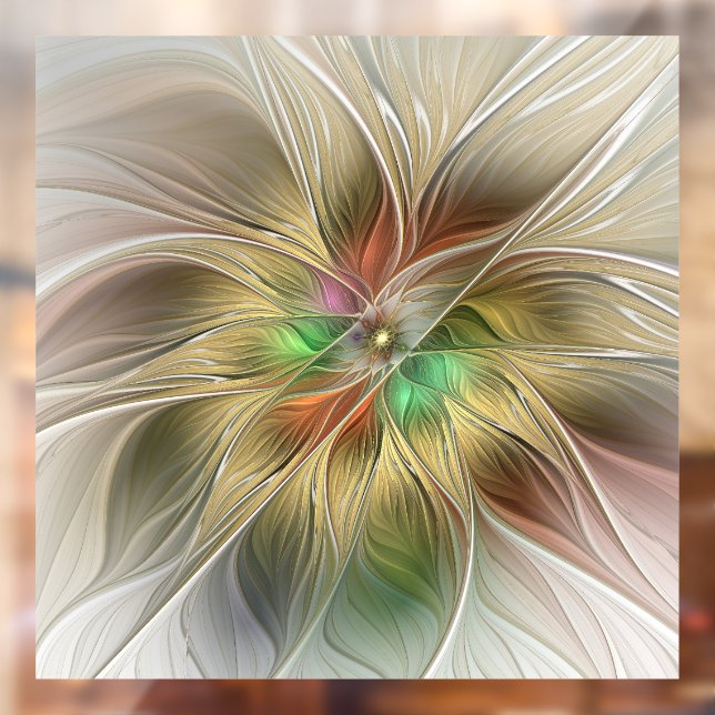 Floral Fantasy With Gold Modern Abstract Fractal (Sheet 2)