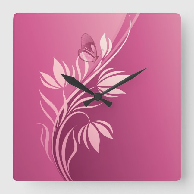 Floral Fashion 2 Clock (Front)