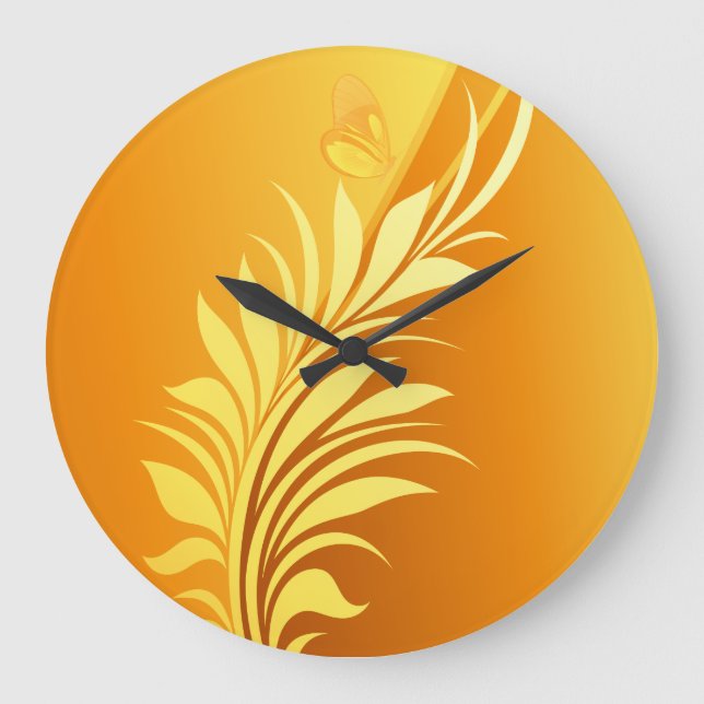 Floral Fashion 3 Wall Clock (Front)