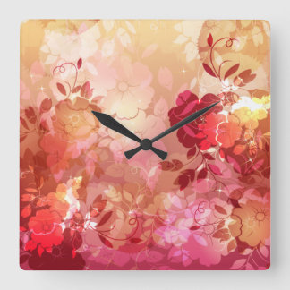 Floral Fashion 6 Clock