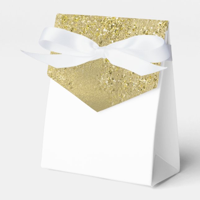 Floral Fashion Perfume Bottle Red Roses Gold Glam Favour Box (Front Side)