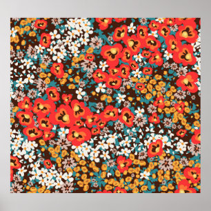 Floral Fashion: Spring Dress Print. Poster
