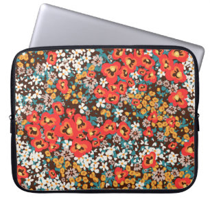 Floral fashion spring, summer woman dress laptop sleeve