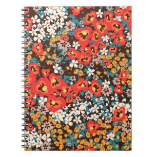 Floral fashion spring, summer woman dress notebook